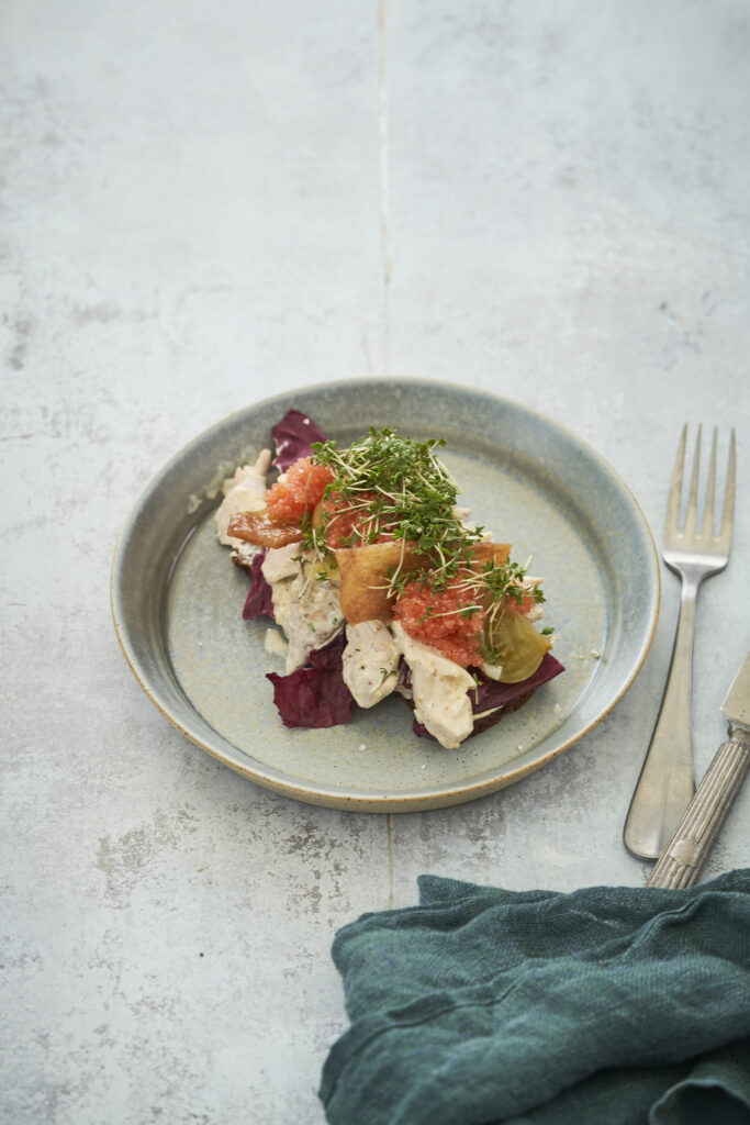 hønsesalat med stenbiderrogn