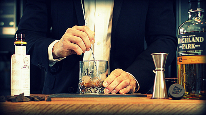 Gastromand as bartender...